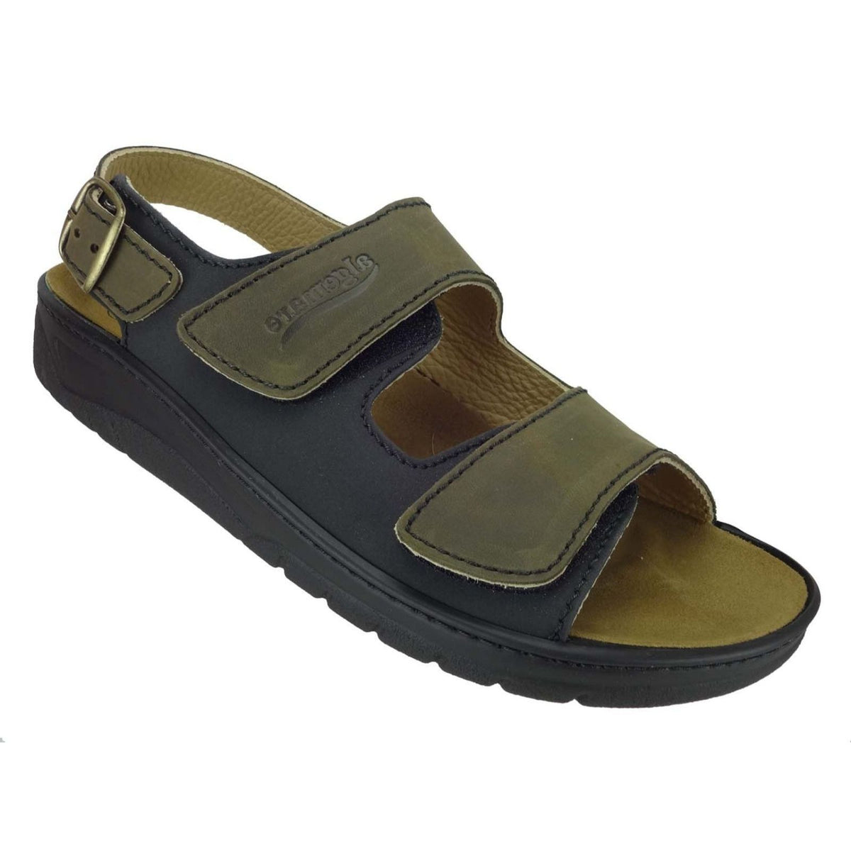 Algemare Men's Sandal - Leather & Removable Footbed - 7619