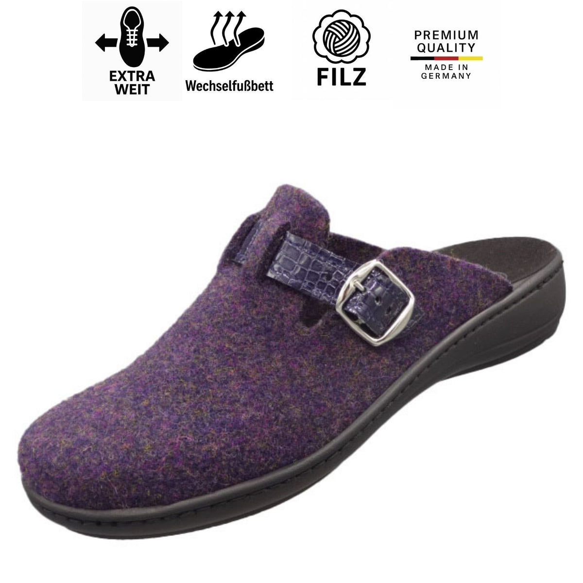 Algemare Pantofole da donna - Feltro e plantare estraibile - 8177