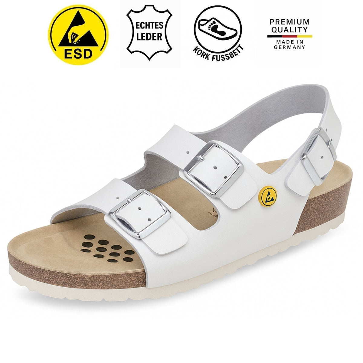 Sandalo ESD Weeger in pelle da donna e uomo - antistatico - 45115