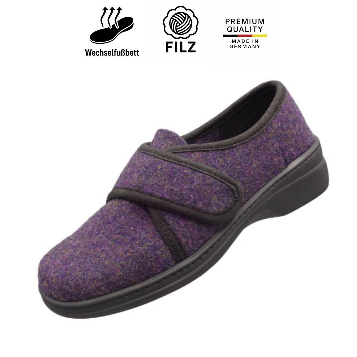 Algemare Pantofola da donna - Feltro e plantare estraibile - 8321