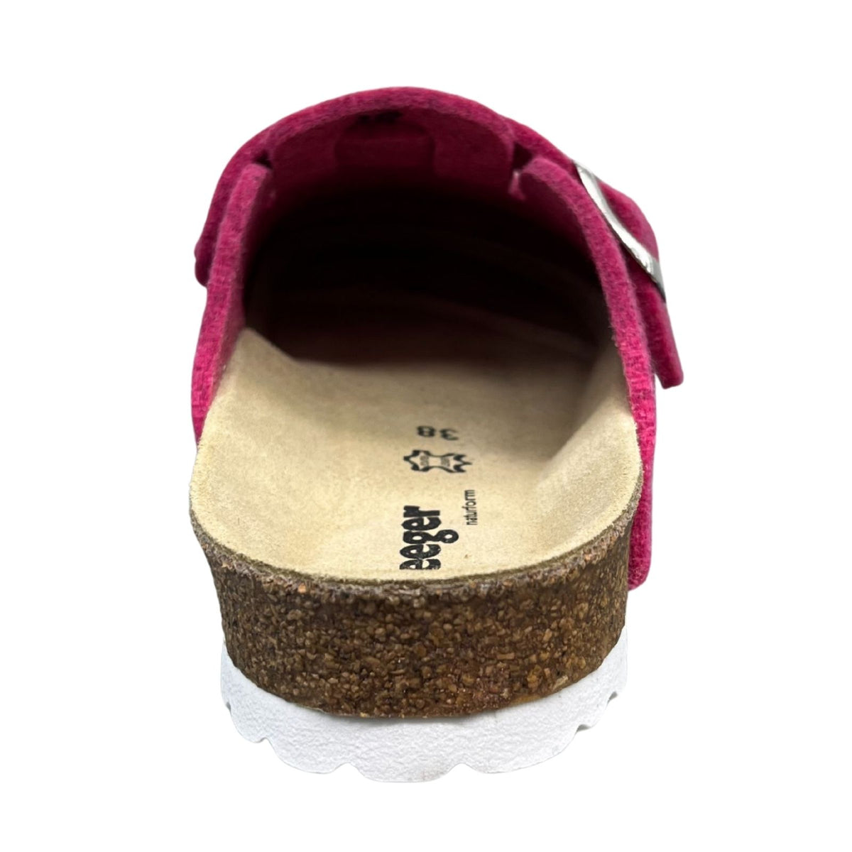 Weeger Women's Men's Felt Slippers - Leather & Cork Footbed - 41517