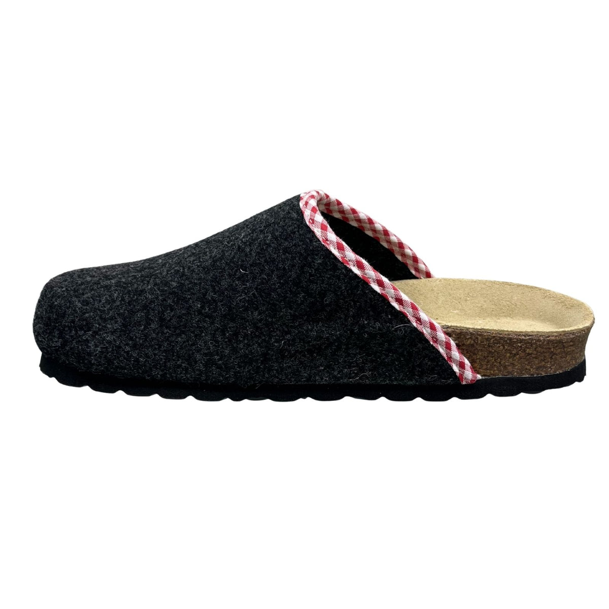 Weeger Women's Men's Felt Slippers - Leather & Cork Footbed - 41545