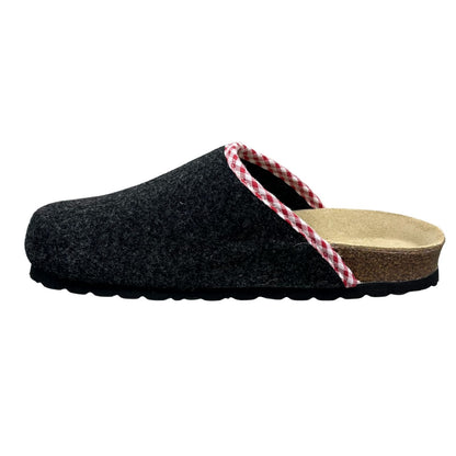 Weeger Women's Men's Felt Slippers - Leather & Cork Footbed - 41545