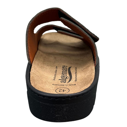 Algemare Herren Pantolette - Leder mit Edelweiß & Wechselfußbett - 7261