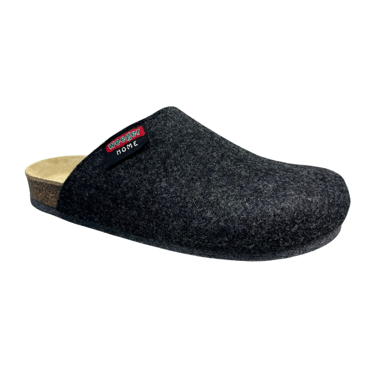 Weeger Damen Herren Filz Hausschuhe - Leder & Korkfußbett - 48017