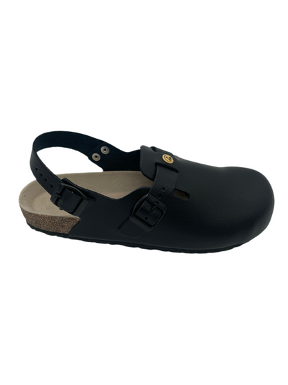 Weeger ESD safety clog with steel toe cap & heel strap - leather - 48505
