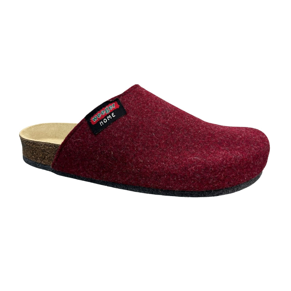 Weeger Damen Herren Filz Hausschuhe - Leder & Korkfußbett - 48017