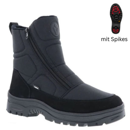Vista stivali invernali da uomo con chiodi neri - impermeabili - 24-3110K