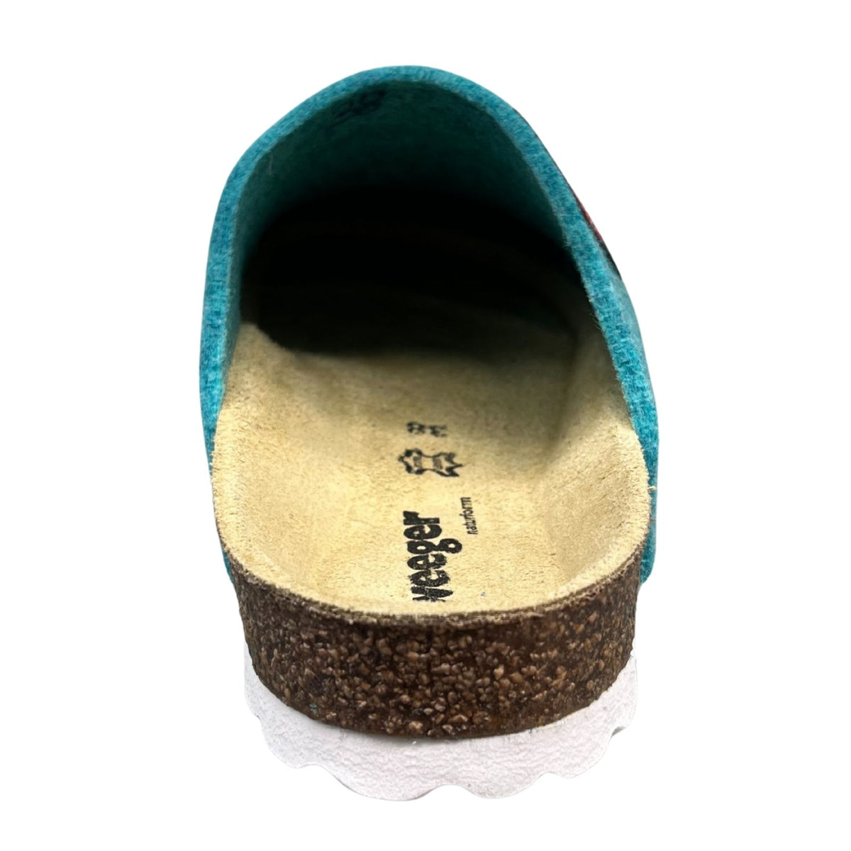 Weeger Damen Herren Filz Hausschuhe - Leder & Korkfußbett - 48017