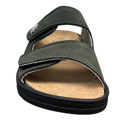 Algemare Herren Pantolette - Leder mit Edelweiß & Wechselfußbett - 7261