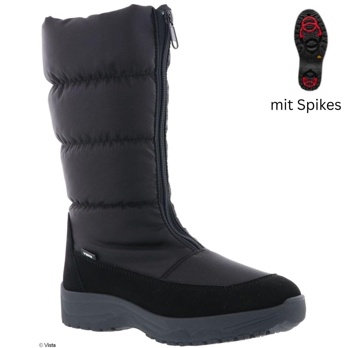 Vista Damen Winterstiefel mit Spikes schwarz – wasserdicht – 24-4852K