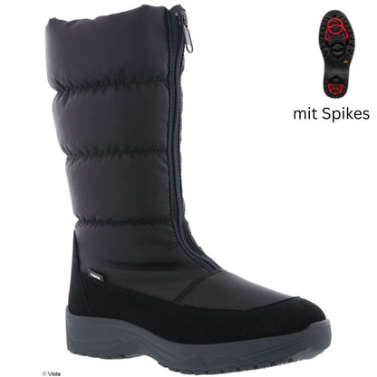 Vista Damen Winterstiefel mit Spikes schwarz – wasserdicht – 24-4852K