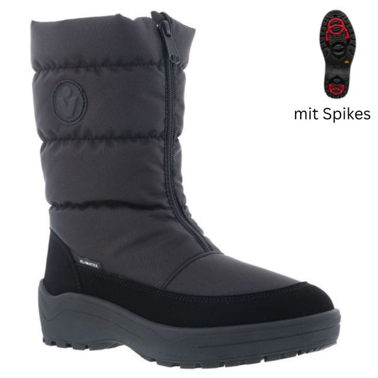 Vista Damen Winterstiefel mit Spikes schwarz – wasserdicht – 24-4934K