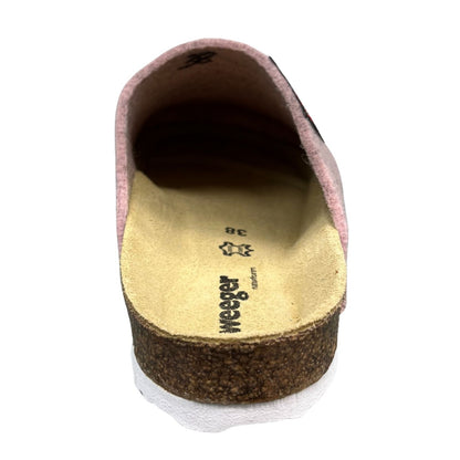 Weeger Damen Herren Filz Hausschuhe - Leder & Korkfußbett - 48017