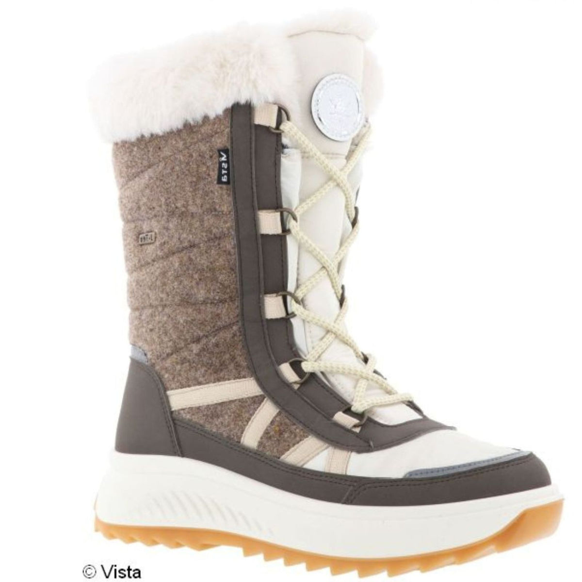 Vista Women's Winter Boots brown - felt & waterproof - 32-06637