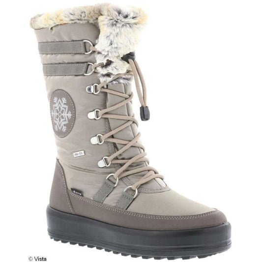 Vista Damen Winterstiefel beige - wasserdicht & Reißverschluss