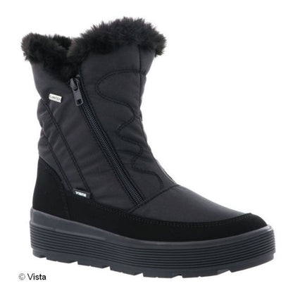 Vista Damen Winterstiefel wasserdicht schwarz – Reißverschluss – 24-04715