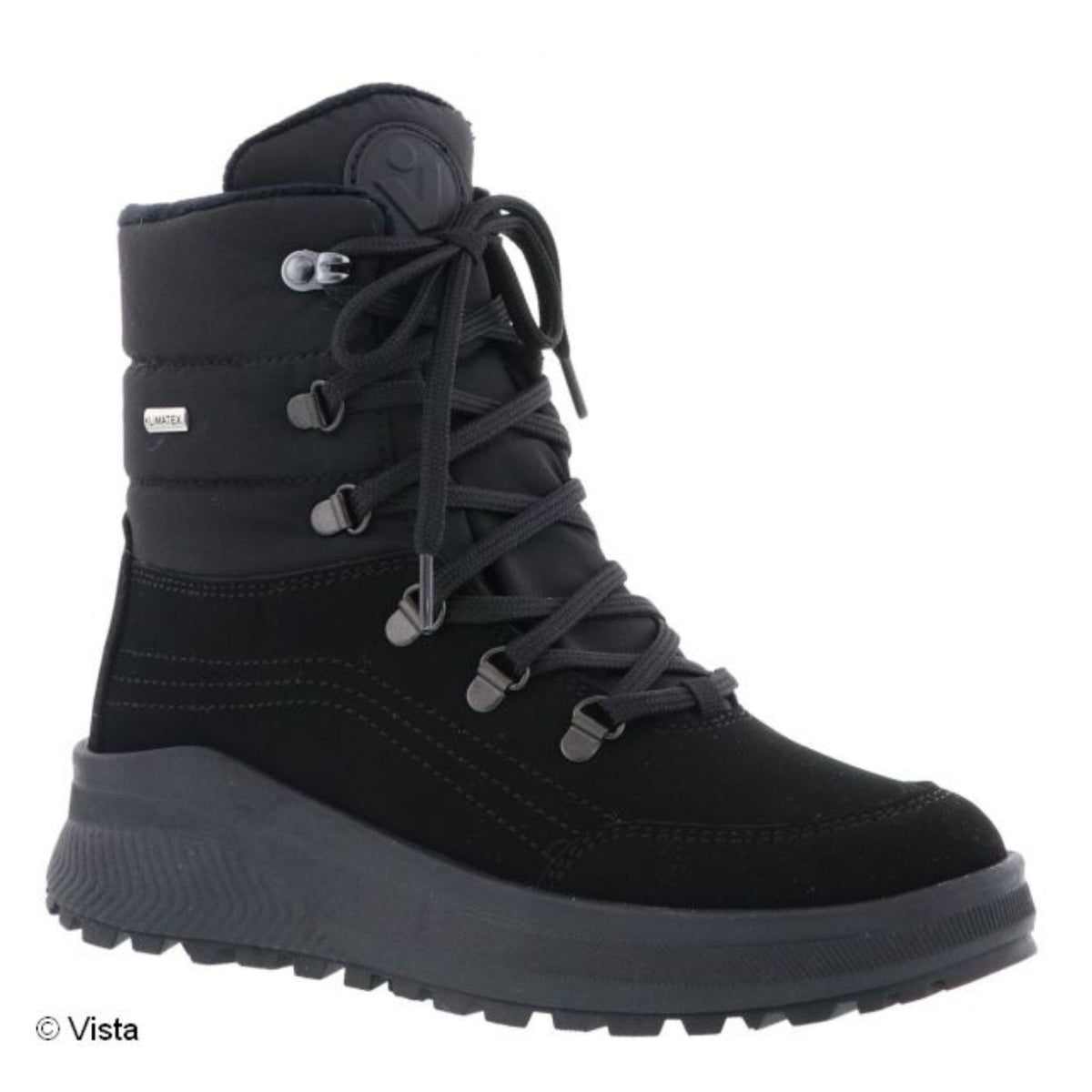 Vista Damen Winterstiefel wasserdicht schwarz – Schnürung – 24-08729