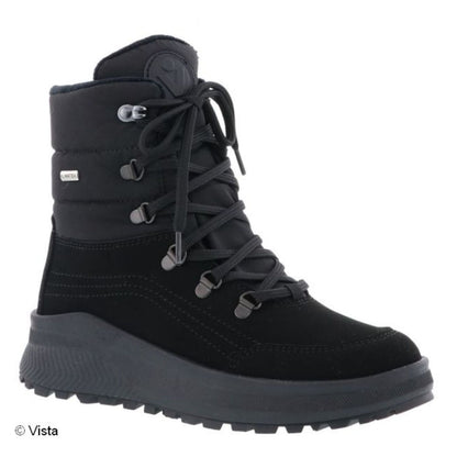 Vista Damen Winterstiefel wasserdicht schwarz – Schnürung – 24-08729