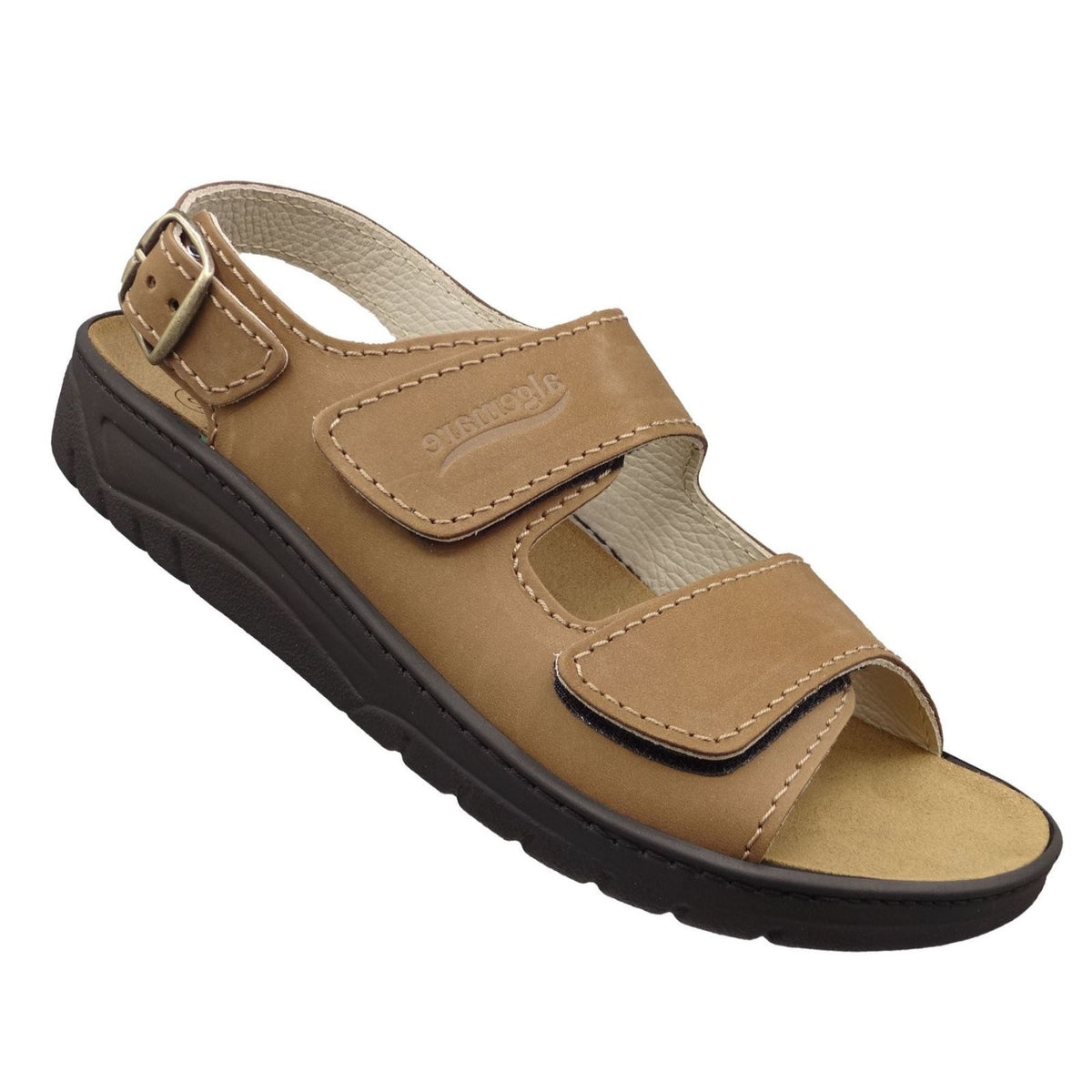 Algemare Men's Sandal - Leather & Removable Footbed - 7619