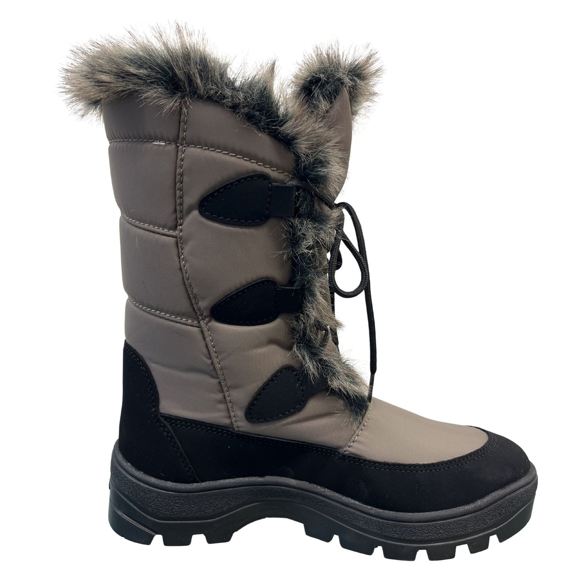 VISTA Women's Winter Boots with Spikes Beige Waterproof 24-4896K
