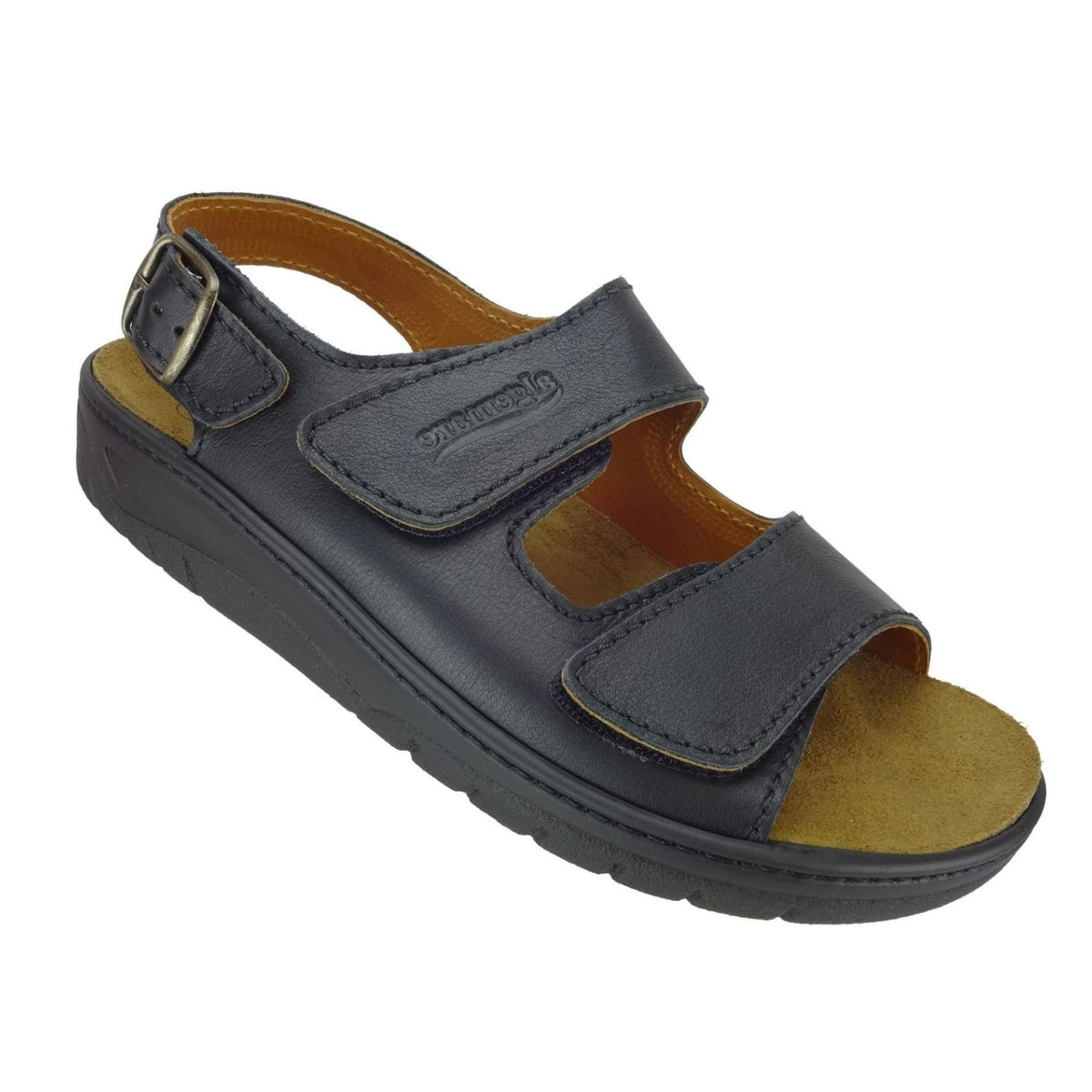 Algemare Men's Sandal - Leather & Removable Footbed - 7619