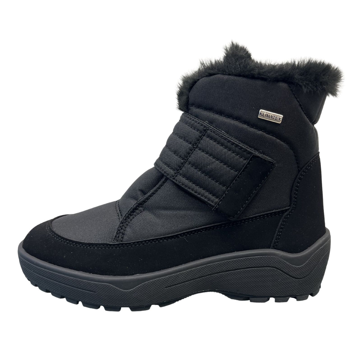 Vista Scarponi invernali da donna con chiodi neri – impermeabili – 24-4902K