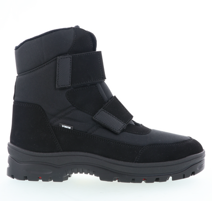 Vista Herren Winterstiefel schwarz - wasserdicht & Klettverschluss - 24-4239