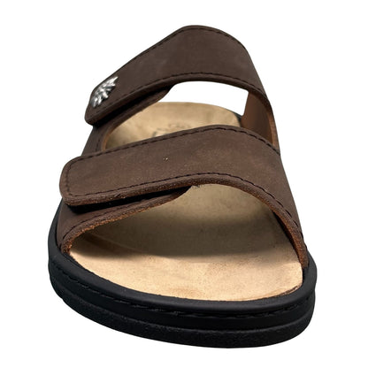 Algemare Herren Pantolette - Leder mit Edelweiß & Wechselfußbett - 7261