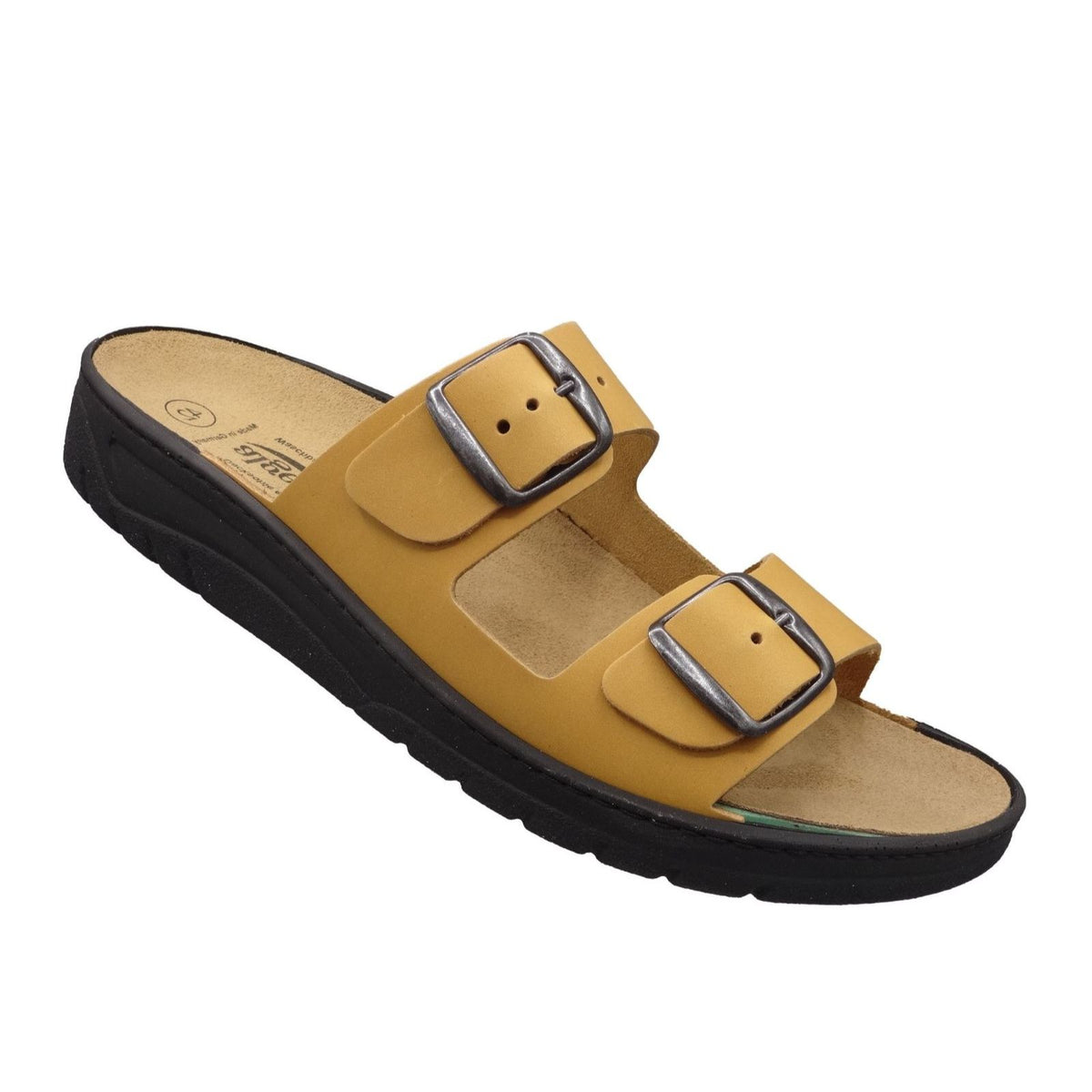 Algemare Herren Pantolette - Leder mit Wechselfußbett - 7041
