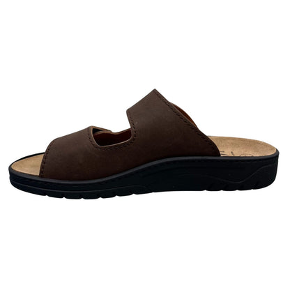 Algemare Herren Pantolette - Leder mit Edelweiß & Wechselfußbett - 7261