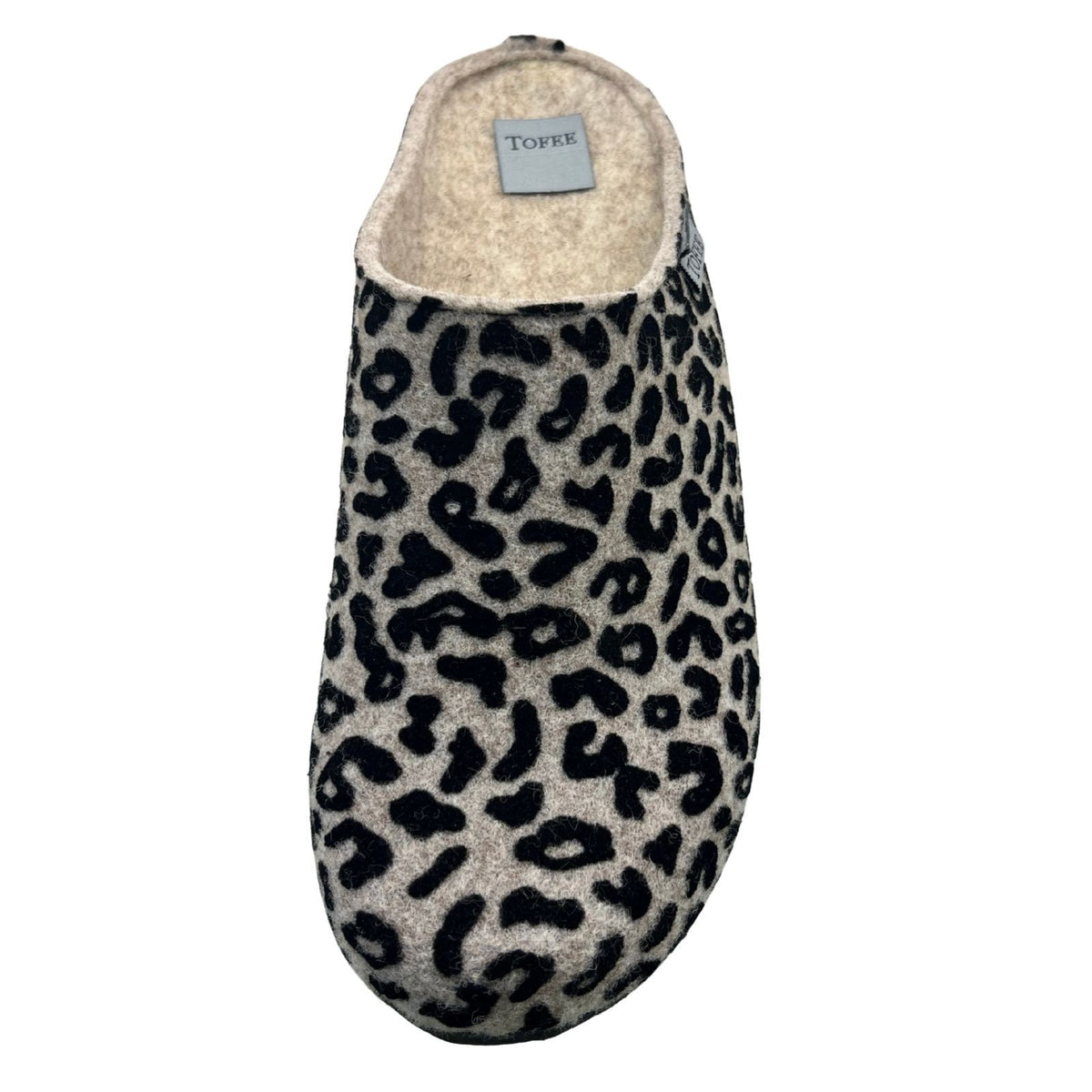 Pantofole da donna TOFEE in feltro di lana leopardo - 74-E1321