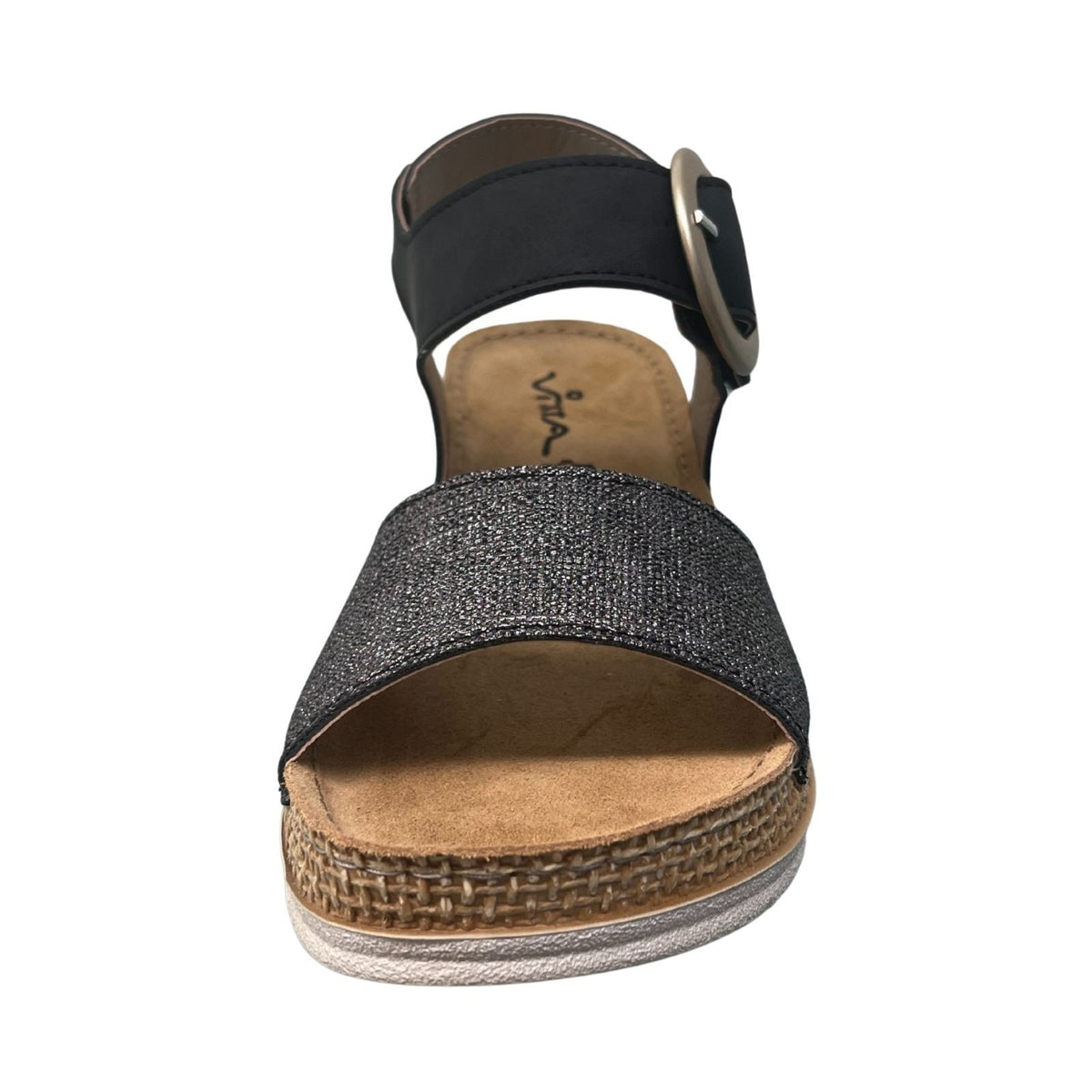 Vista Women's Sandals black - Leather & Velcro - 69-RV020