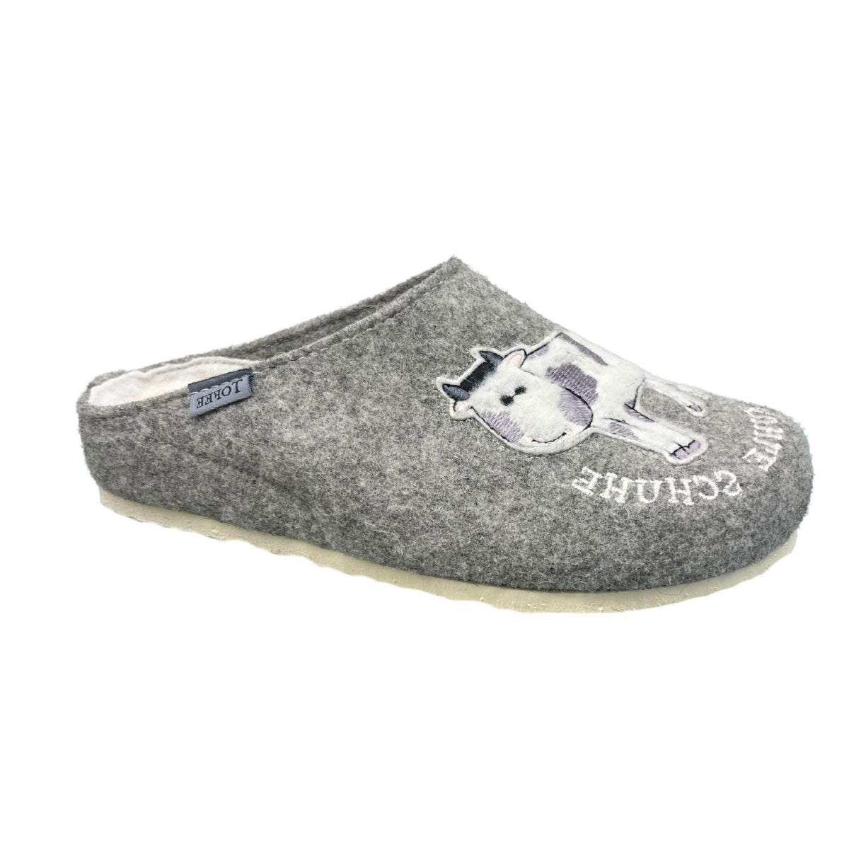 TOFEE Pantofole da donna in feltro di lana mucca - 74-D3008