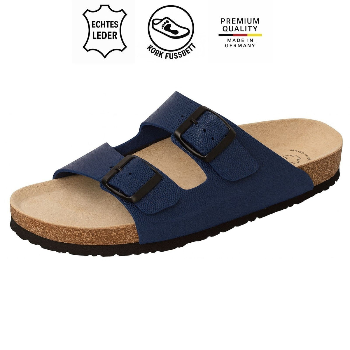 Weeger Damen Herren Pantolette rot - Leder & Korkfußbett - 41110-60