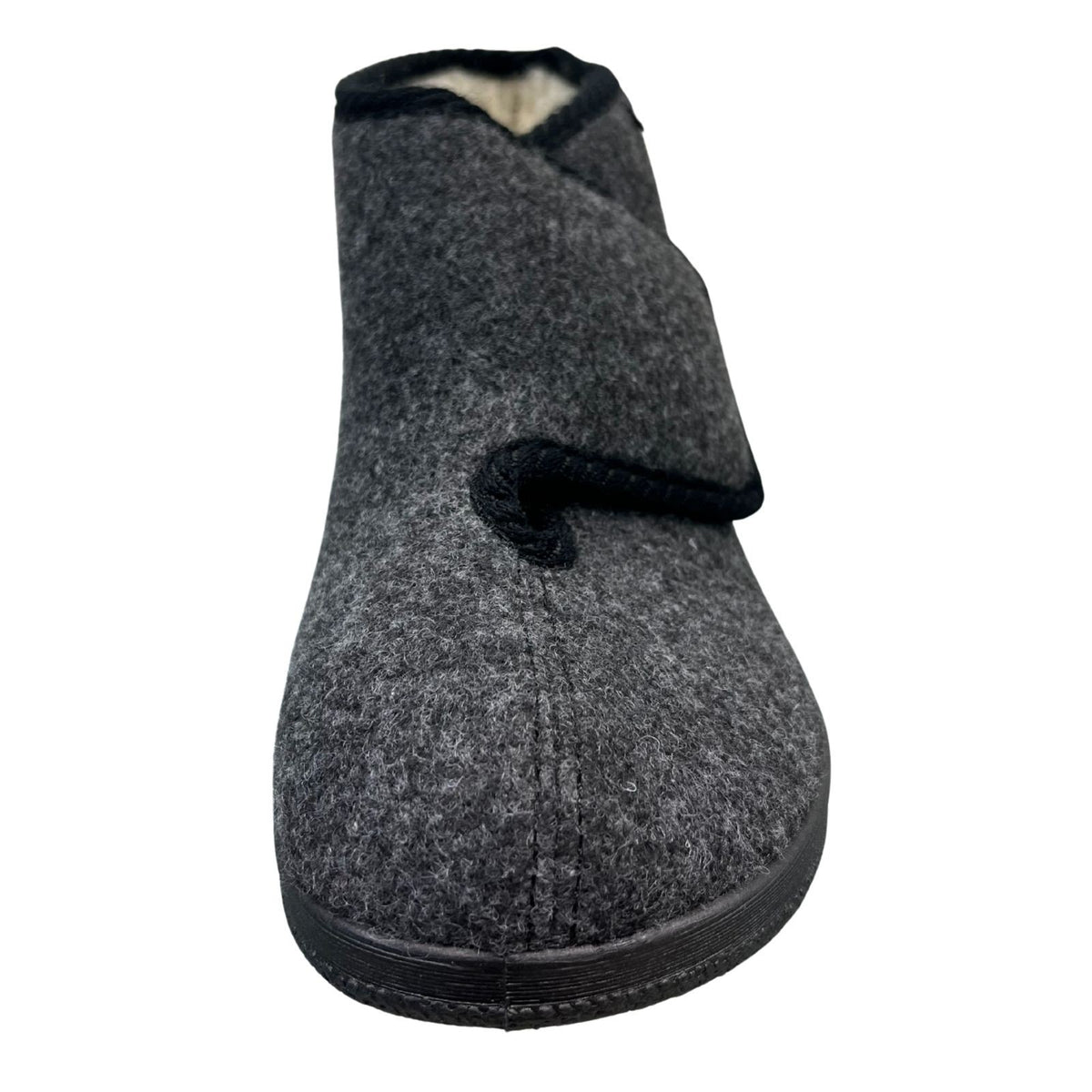 Vista Men's Slippers Black - Felt & Virgin Wool - 50-00LEO