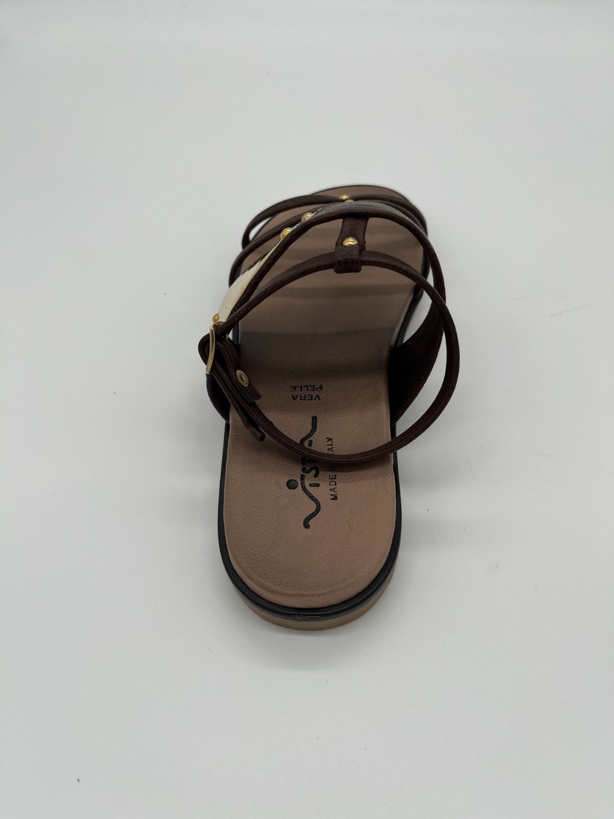 Sandalo donna Vista marrone/oro - Pelle - 90-E3011