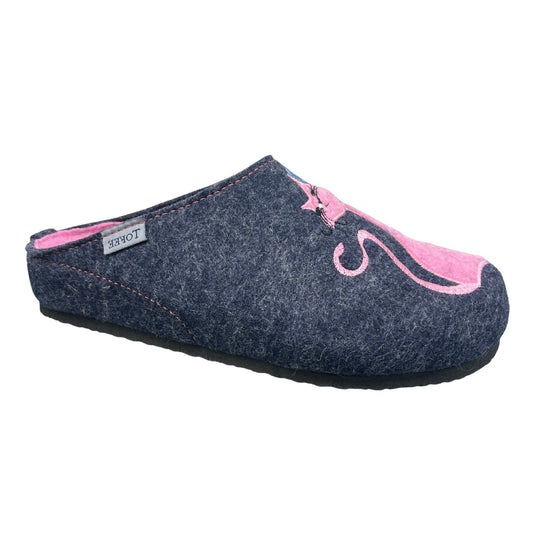TOFEE Damen Hausschuhe Wollfilz Katze - 74-D3030