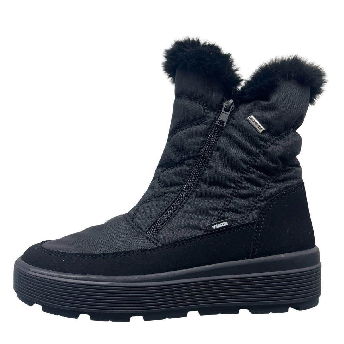 Vista Damen Winterstiefel wasserdicht schwarz – Reißverschluss – 24-04715