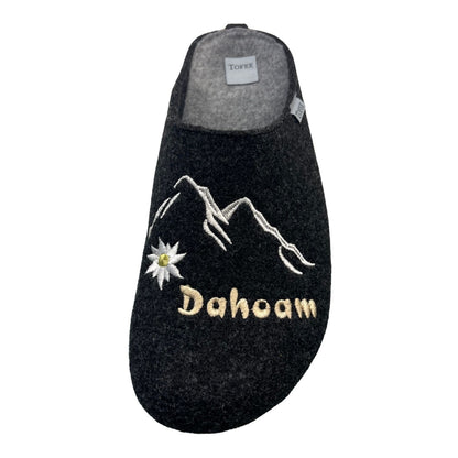 TOFEE Men's Wool Felt Slippers Dahoam Mountains Edelweiss - 74-D7015