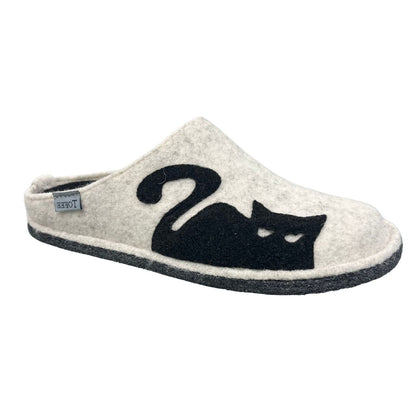 TOFEE Pantofole da donna in feltro di lana gatto suola in feltro - 74-C3052