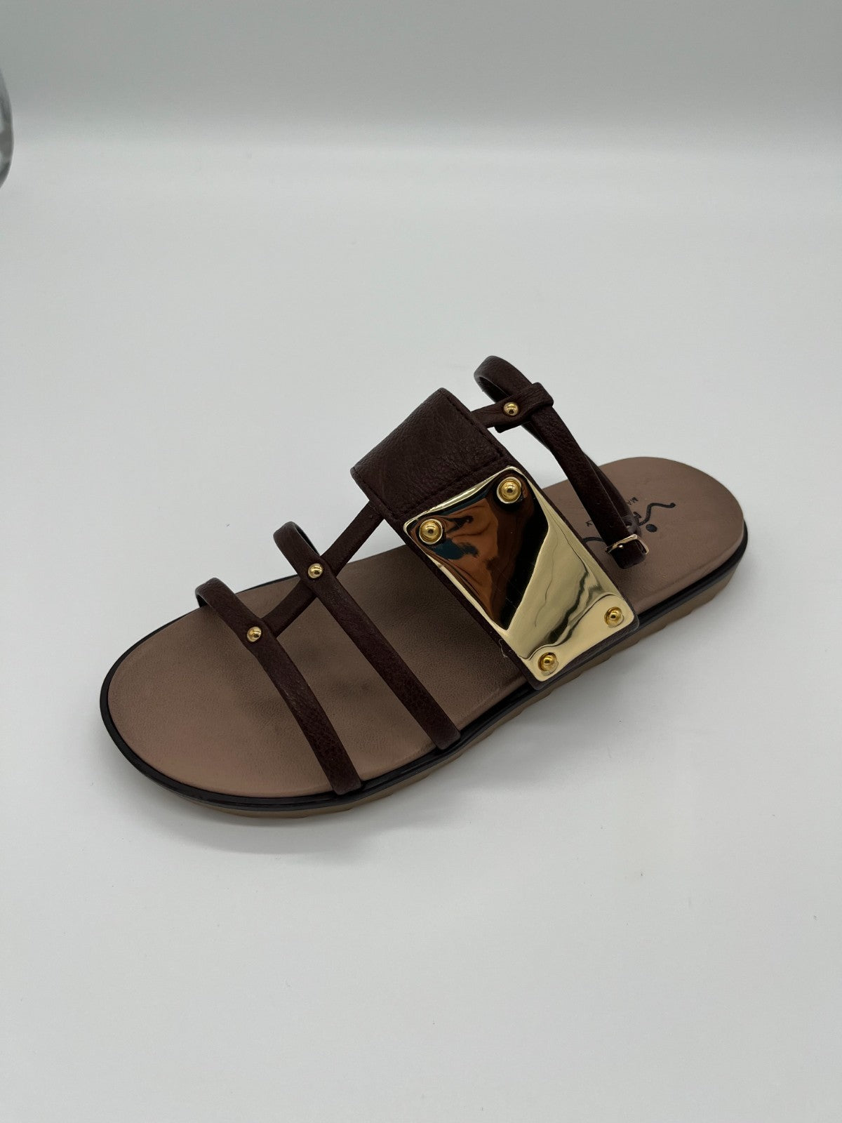 Sandalo donna Vista marrone/oro - Pelle - 90-E3011