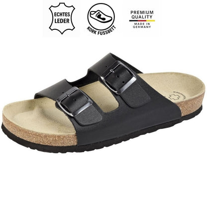 Weeger Sabot da donna e da uomo blu navy - Pelle e plantare in sughero - 41110-31