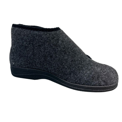 Vista Men's Slippers Black - Felt & Virgin Wool - 50-00LEO