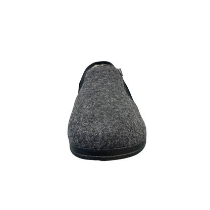 Vista Men's Slippers Black - Felt & Virgin Wool - 50-0HOSI