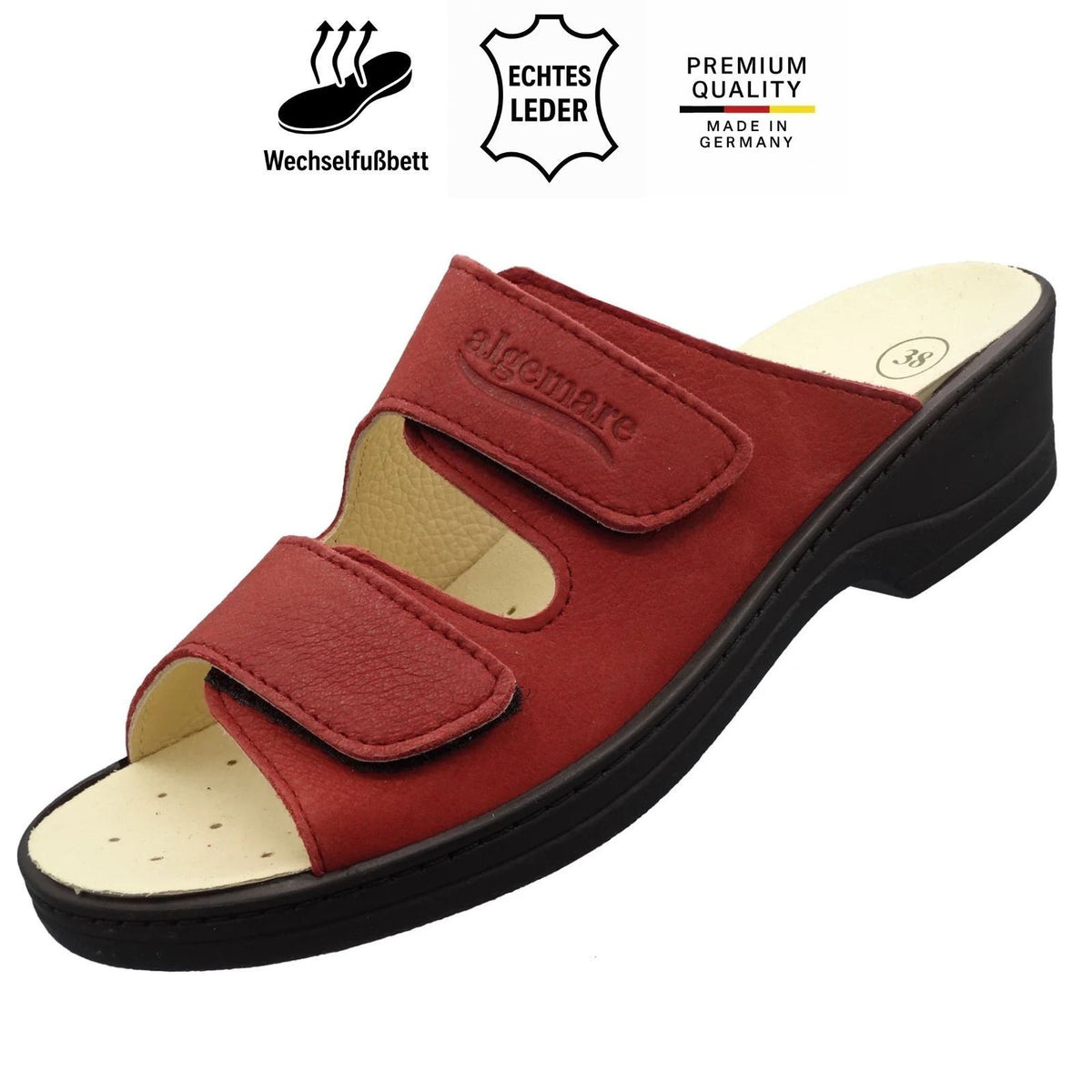 Algemare Women's Mule - Leather & Removable Footbed - 14462