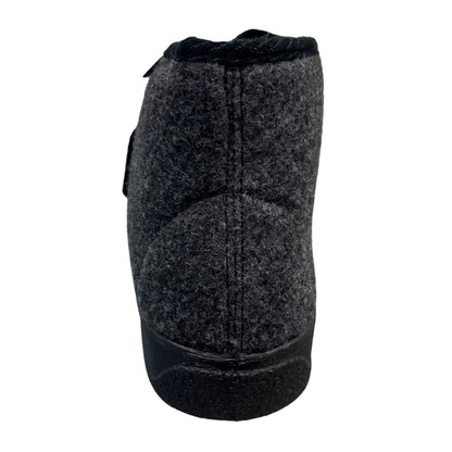 Vista Men's Slippers Black - Felt & Virgin Wool - 50-00LEO