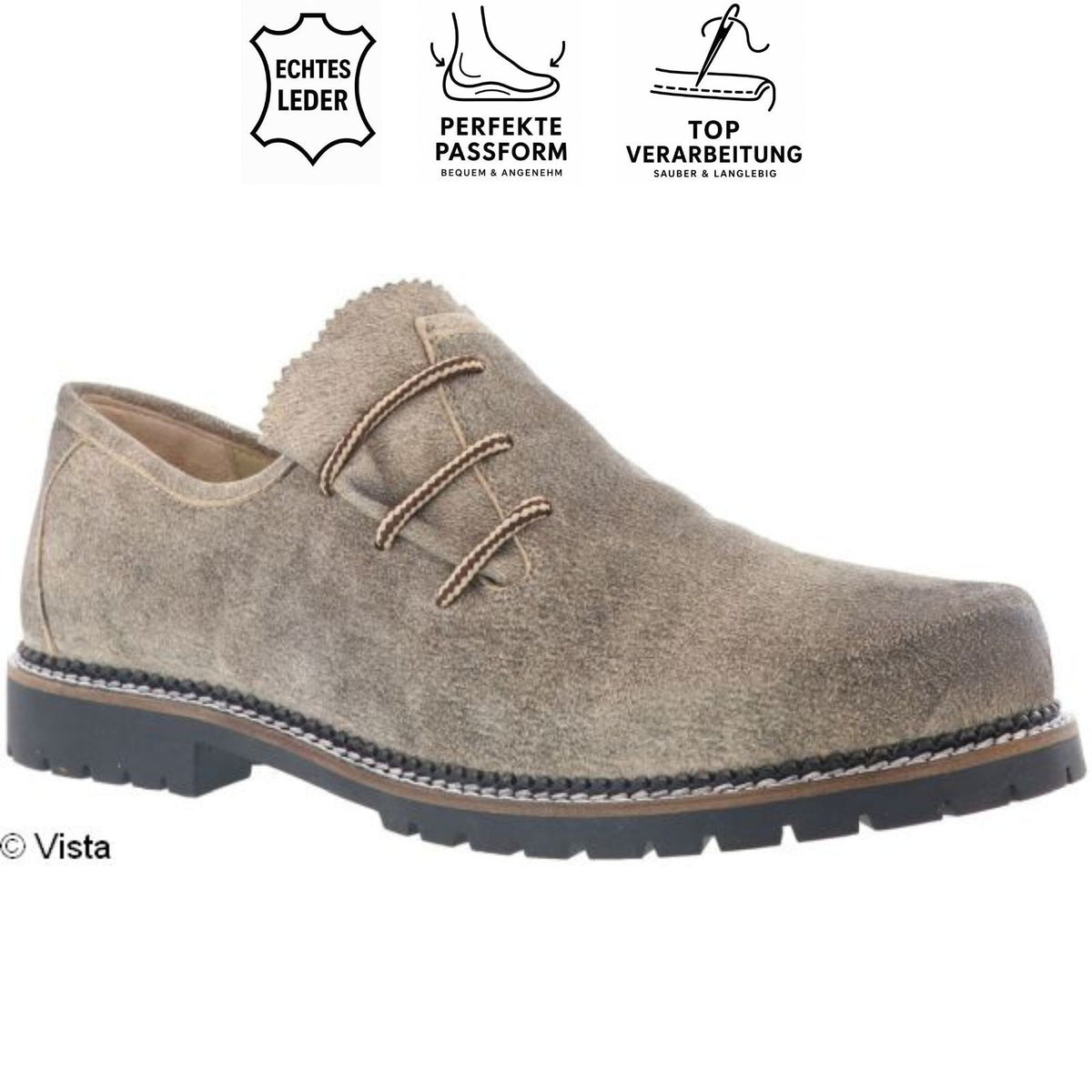 Almhaferl Scarpa da uomo Haferlschuh – Scarpa tradizionale in vera pelle con suola profilata