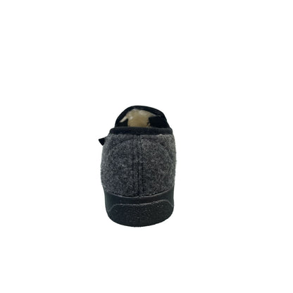 Vista Men's Slippers Black - Felt & Virgin Wool - 50-0HOSI