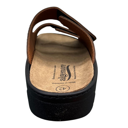 Algemare Herren Pantolette - Leder mit Edelweiß & Wechselfußbett - 7261